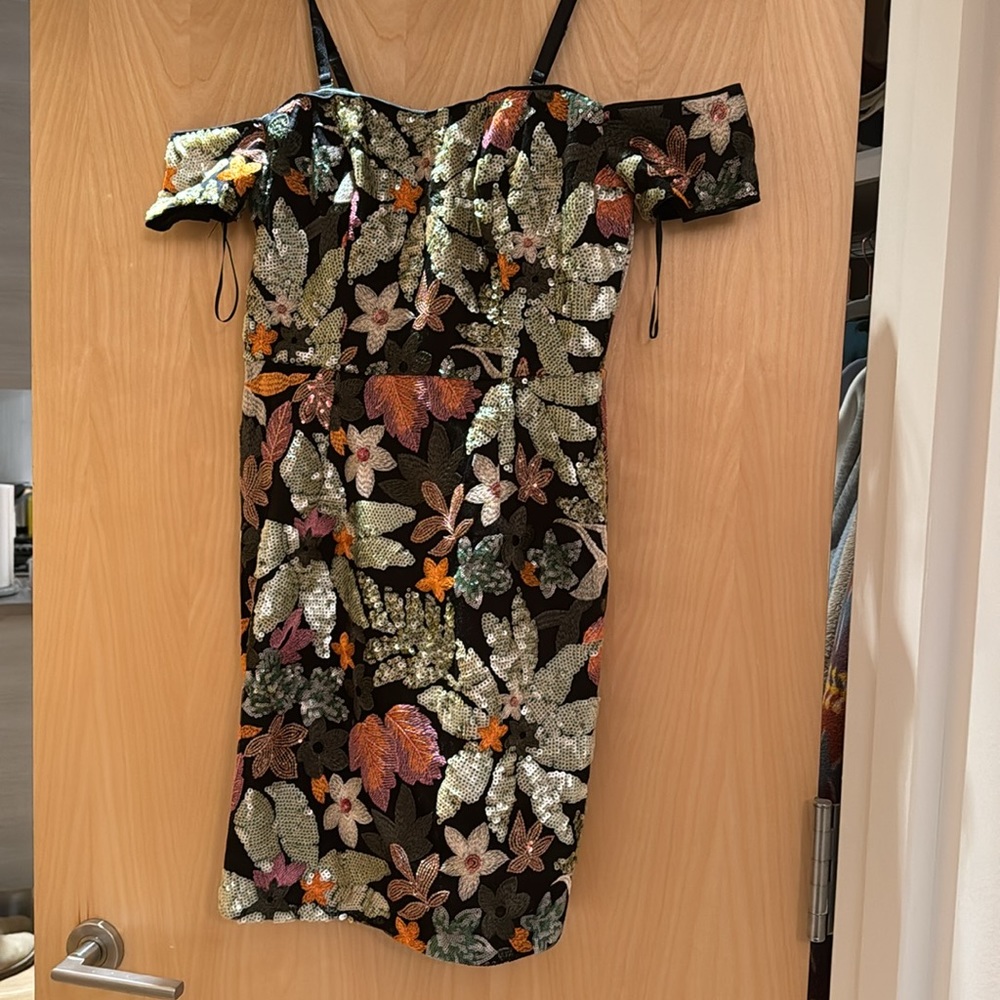 Midnight Strikes floral sequin dress